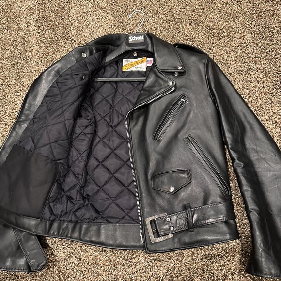 Schott NYC 118 Classic Perfecto Leather Motorcycle Jacket - Picture 3 of 8